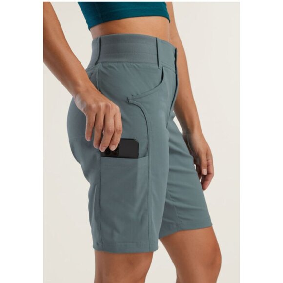 NWT Title Nine Women's 14 Black Recycled Clamber 2.0 Hiking Shorts 10" MSRP$89 - Picture 8 of 10